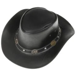 Modeaccessoires Geschäft -Modeaccessoires Geschäft Elreno Lederhut by Scippis schwarz.33589 1rf4